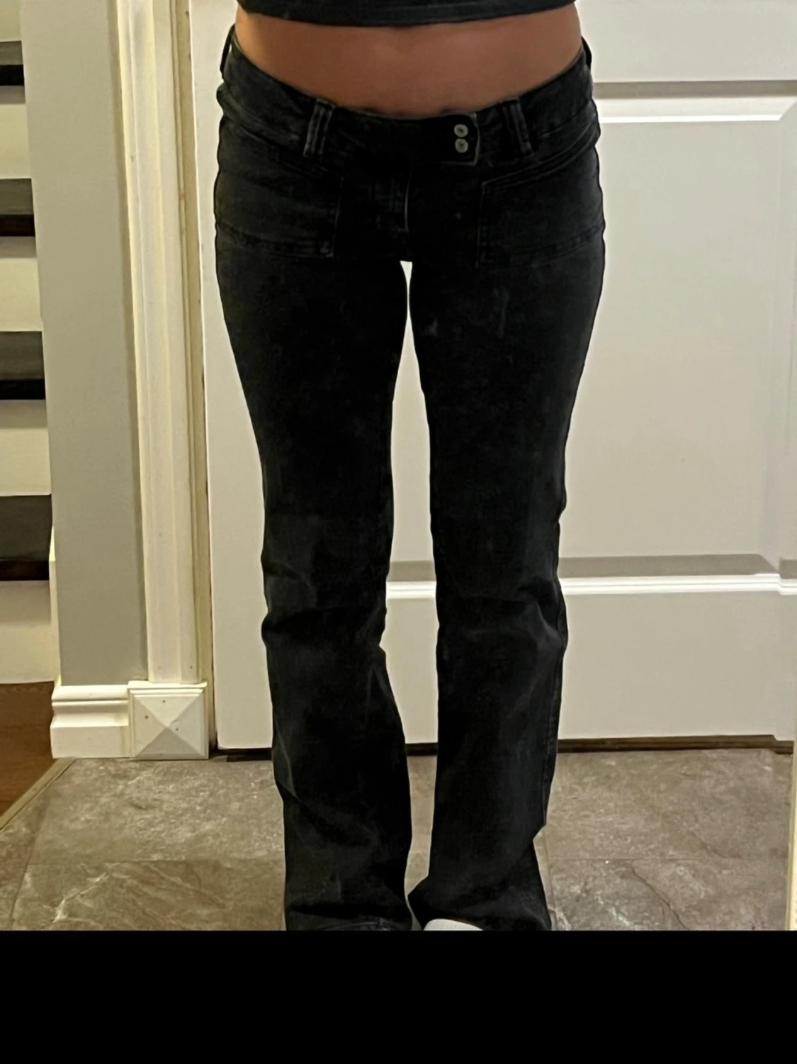 Grå svarta lowwaist