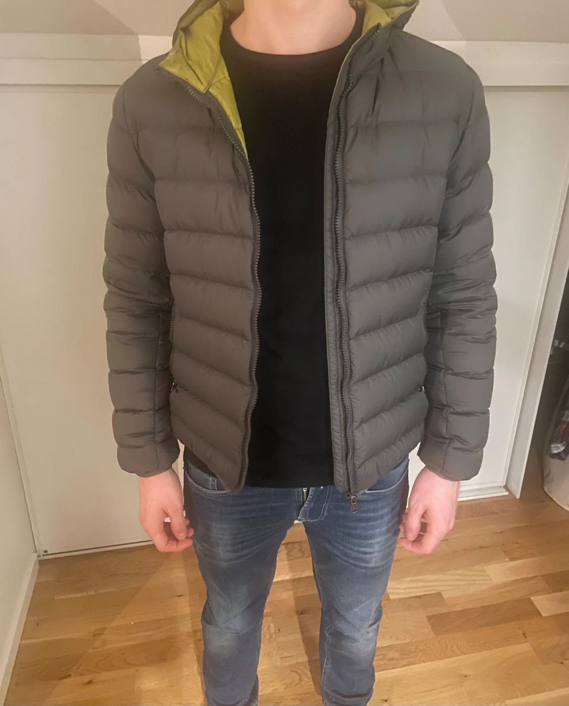 Grå Colmar pufferjacka med huva - 3