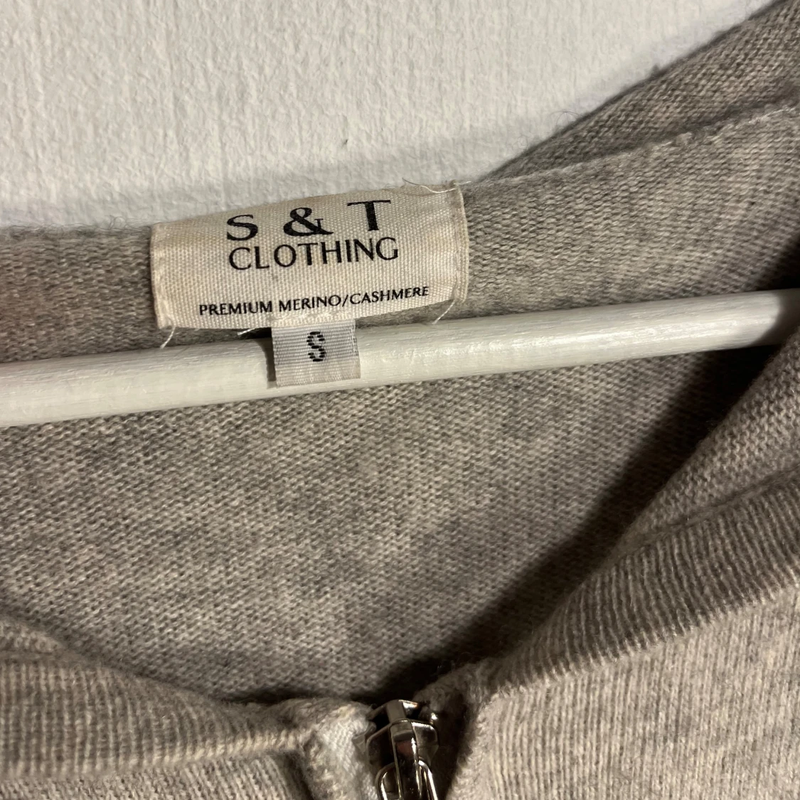 Ljusgrå Kashmir ziphoodie - 3