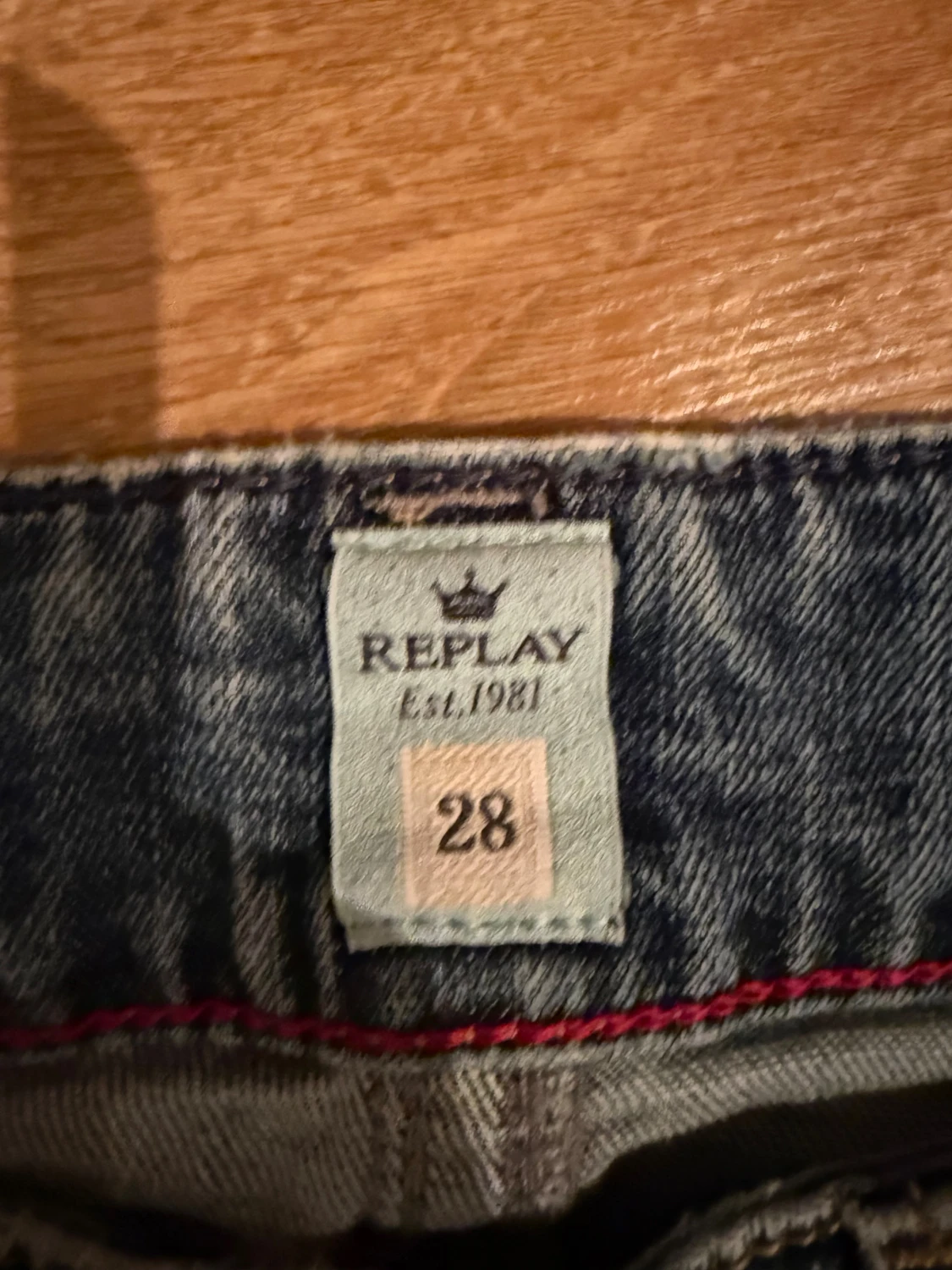 Replay jeans blå straight fit, stl 28 - 3