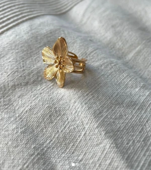 Guld ring - Justerbar och rostfri stål 