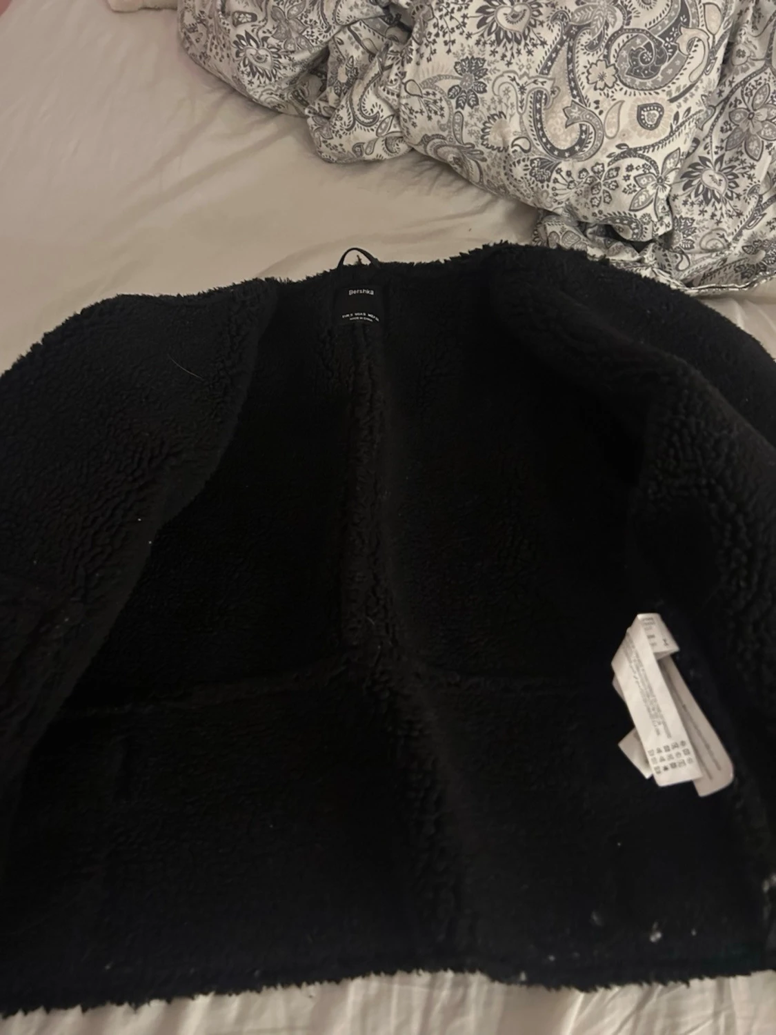 Svart biker mocka jacka - 2