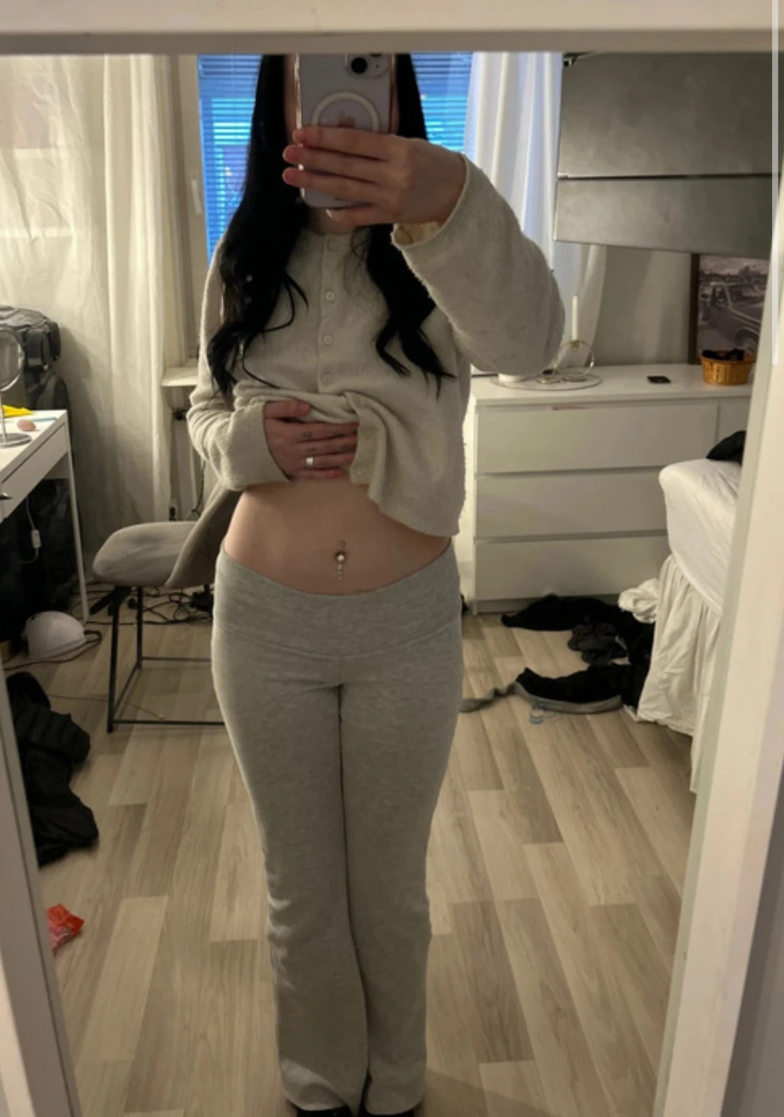 Lågmidjade mjukisbyxor 