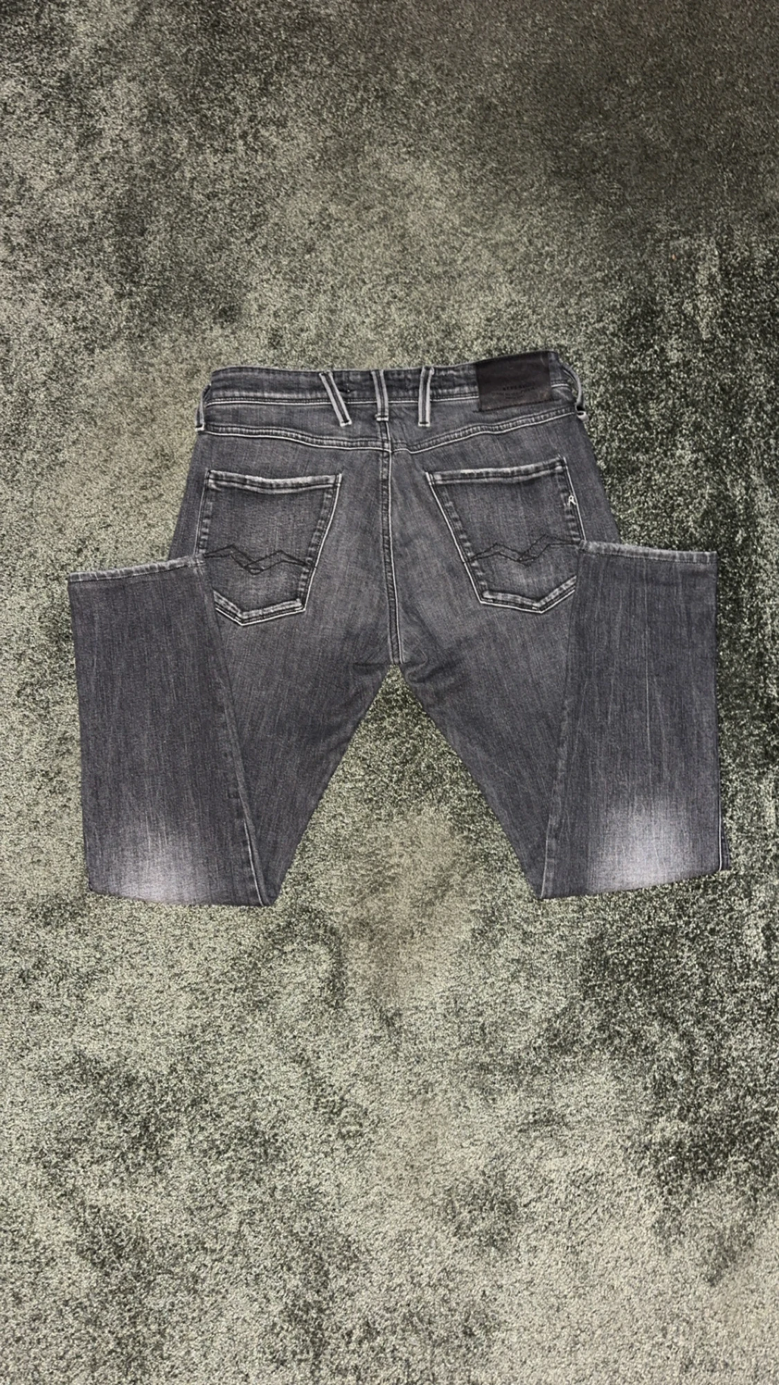 Replay grå jeans med slitningar - 1