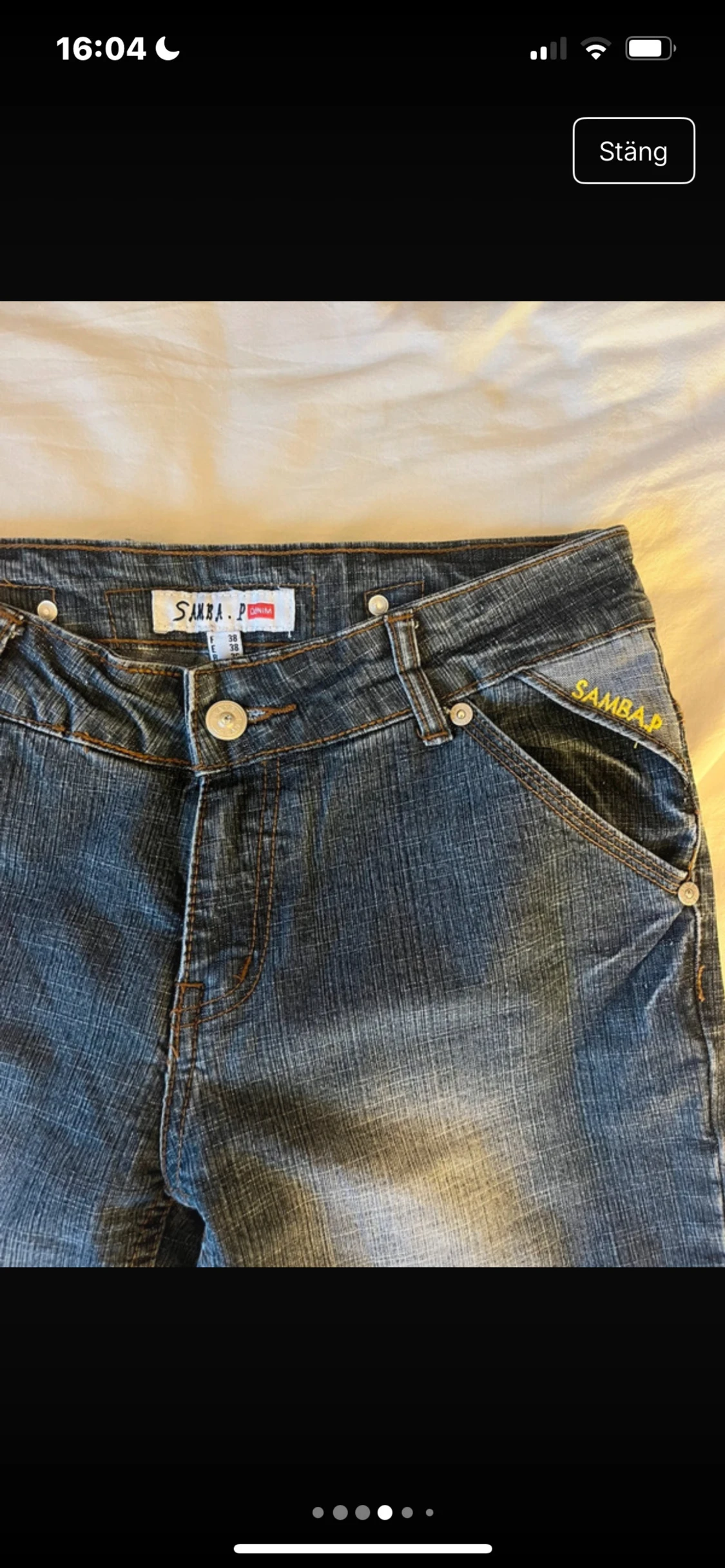 Blå bootcut jeans från Samba P - 3