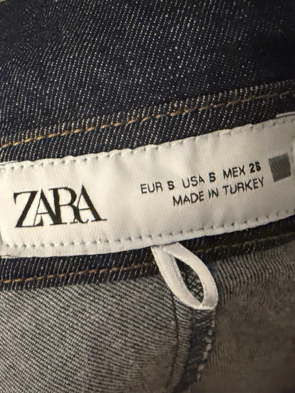 Marinblå axelbandslös långklänning Zara - 1