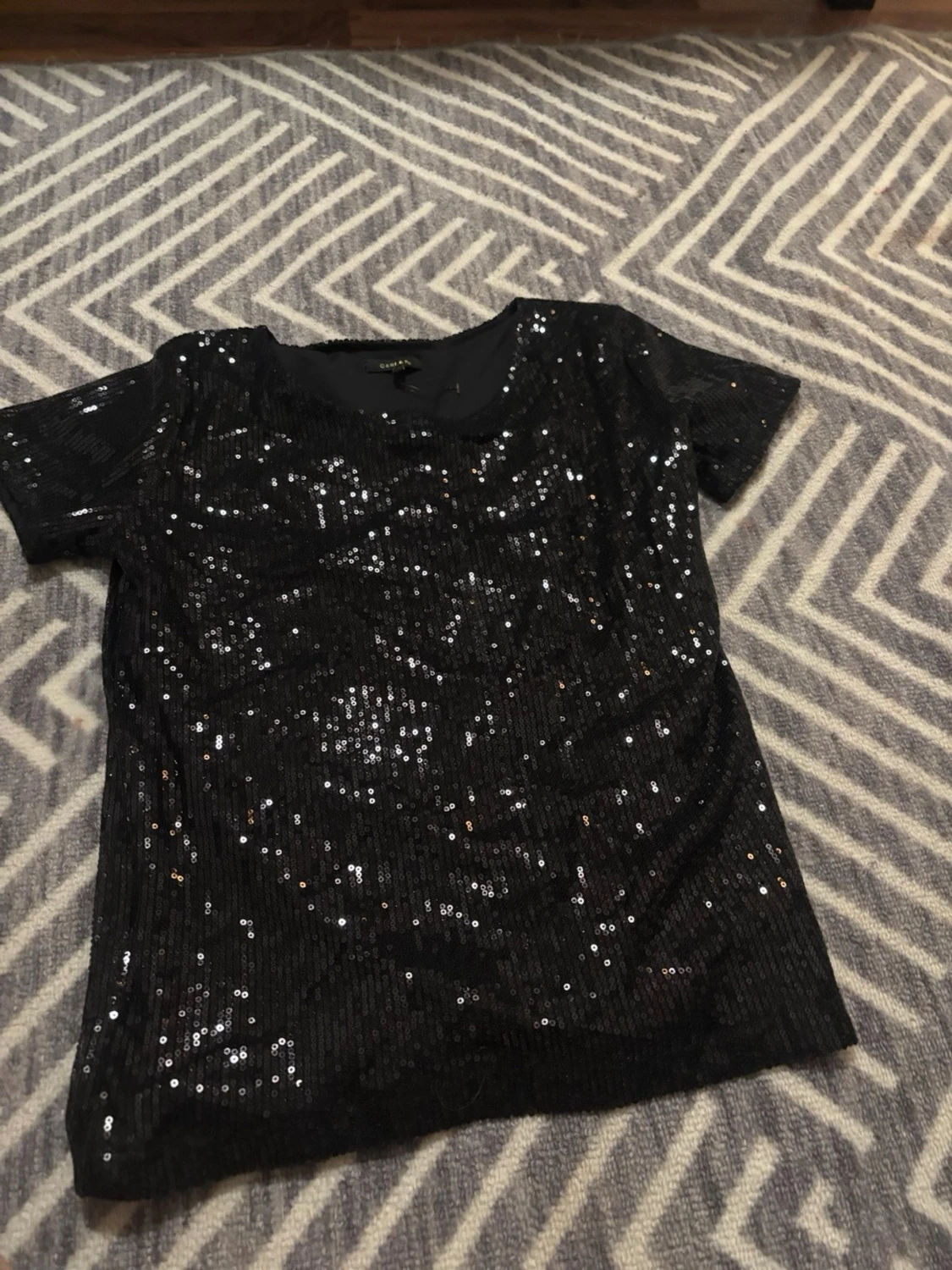 Svart paljett topp från Carla F