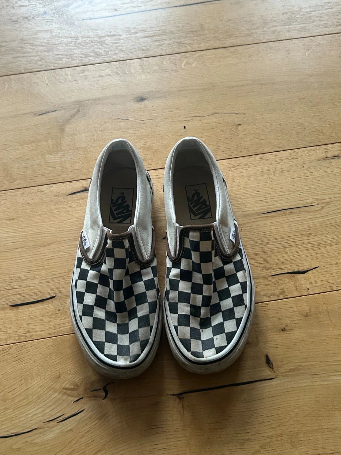 Svarta och vita Vans slip-on checkerboard - 4