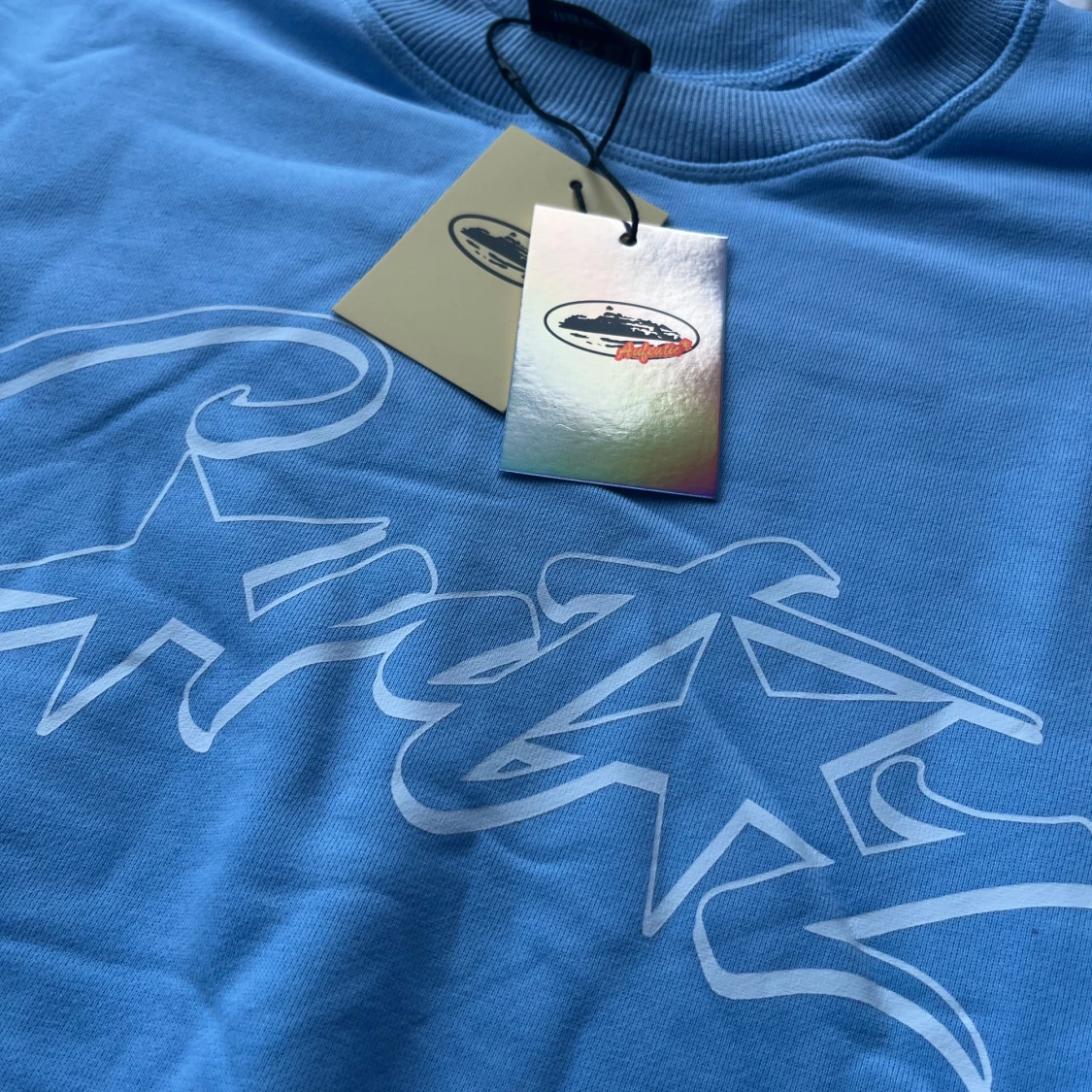 Blå oversized tröja från Corteiz med tryck - 1