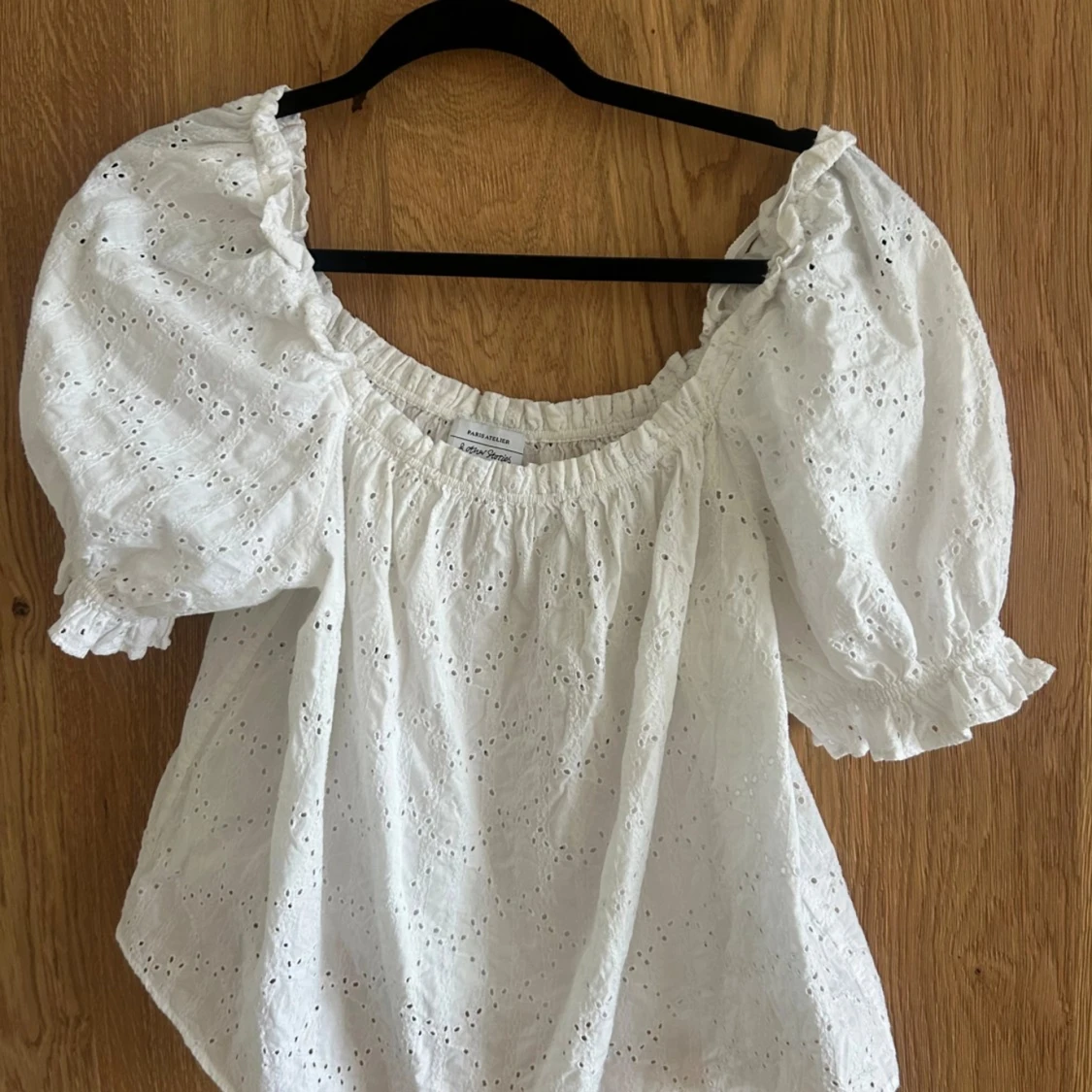 Vit blus med puffärmar &other stories - 90