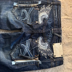 Red Pepper Y2K vintage rare Japanese brand low waist flare jeans - W28 passar S, tight omkring låren