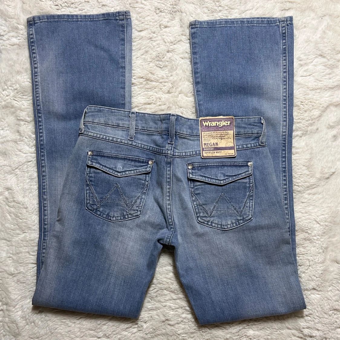 Lågmidjade bootcut jeans wrangler superlow 2000s vintage  - 3