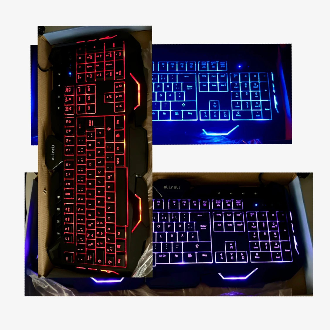 aLLreLi tyskt Backlit Gaming Keyboard - 1