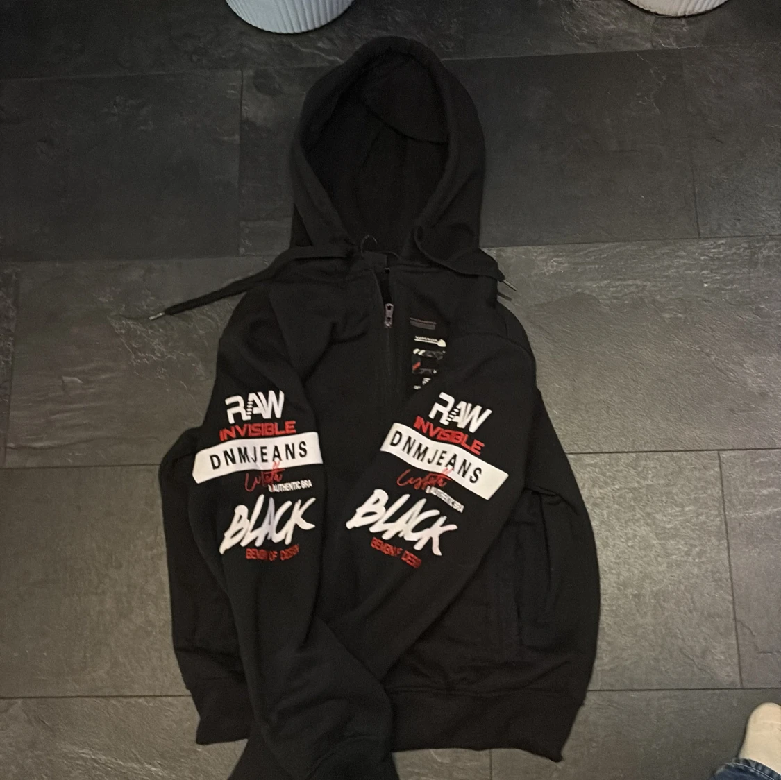 Svart hoodie RAW BLACK DNMJEANS - 1