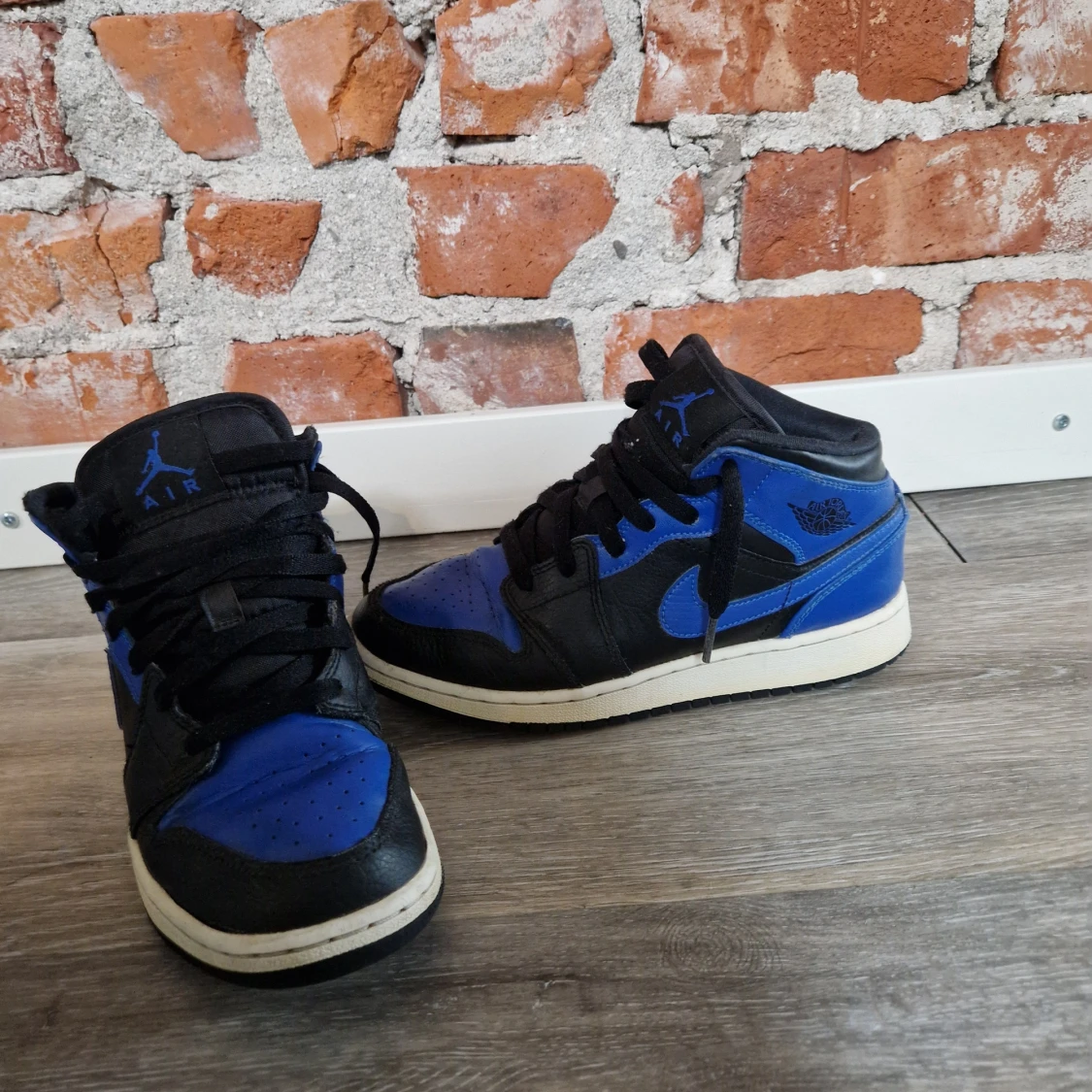 Nike Air Jordan 1 Mid Svart/Blå 36.5