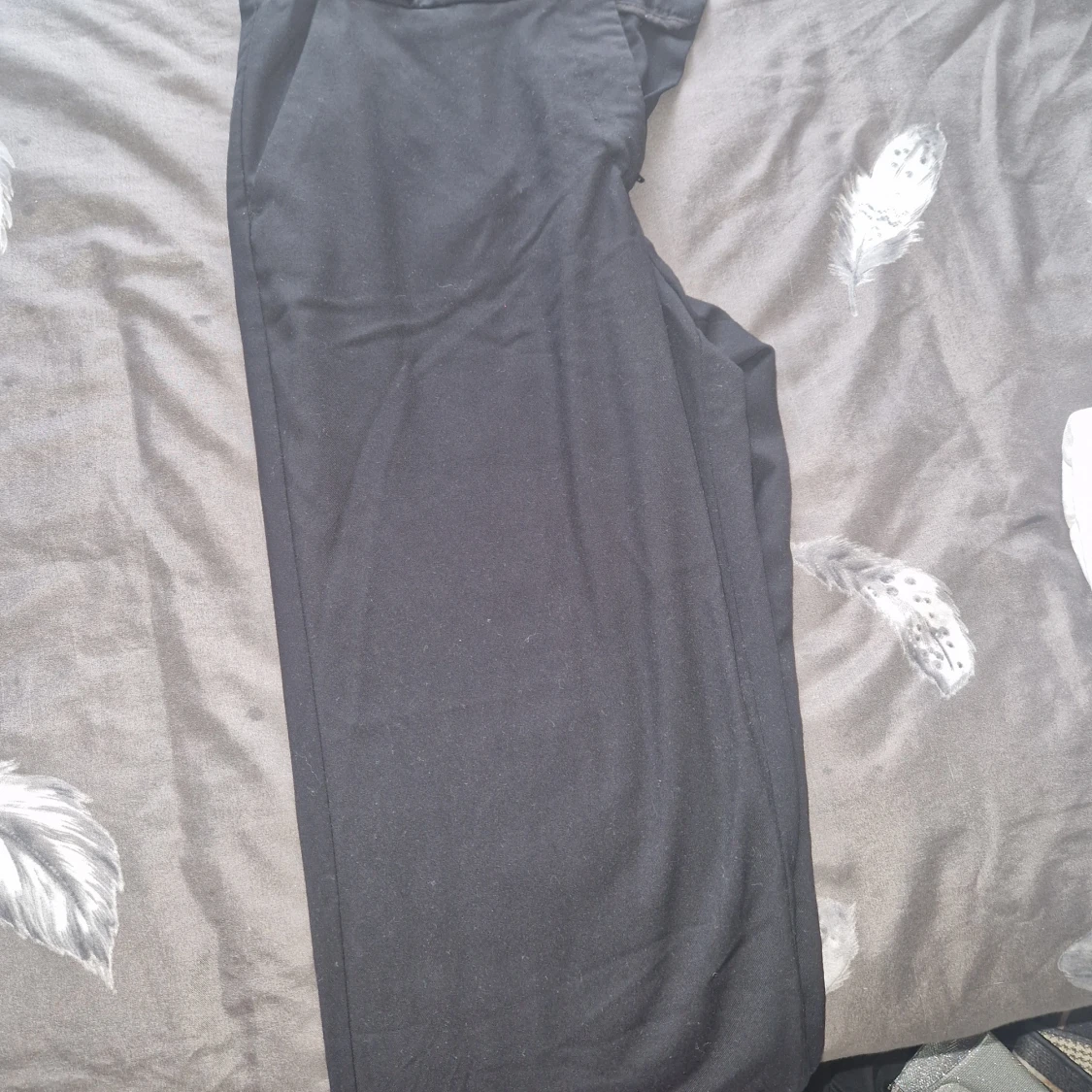 Svarta kostymbyxor med raka ben - 1