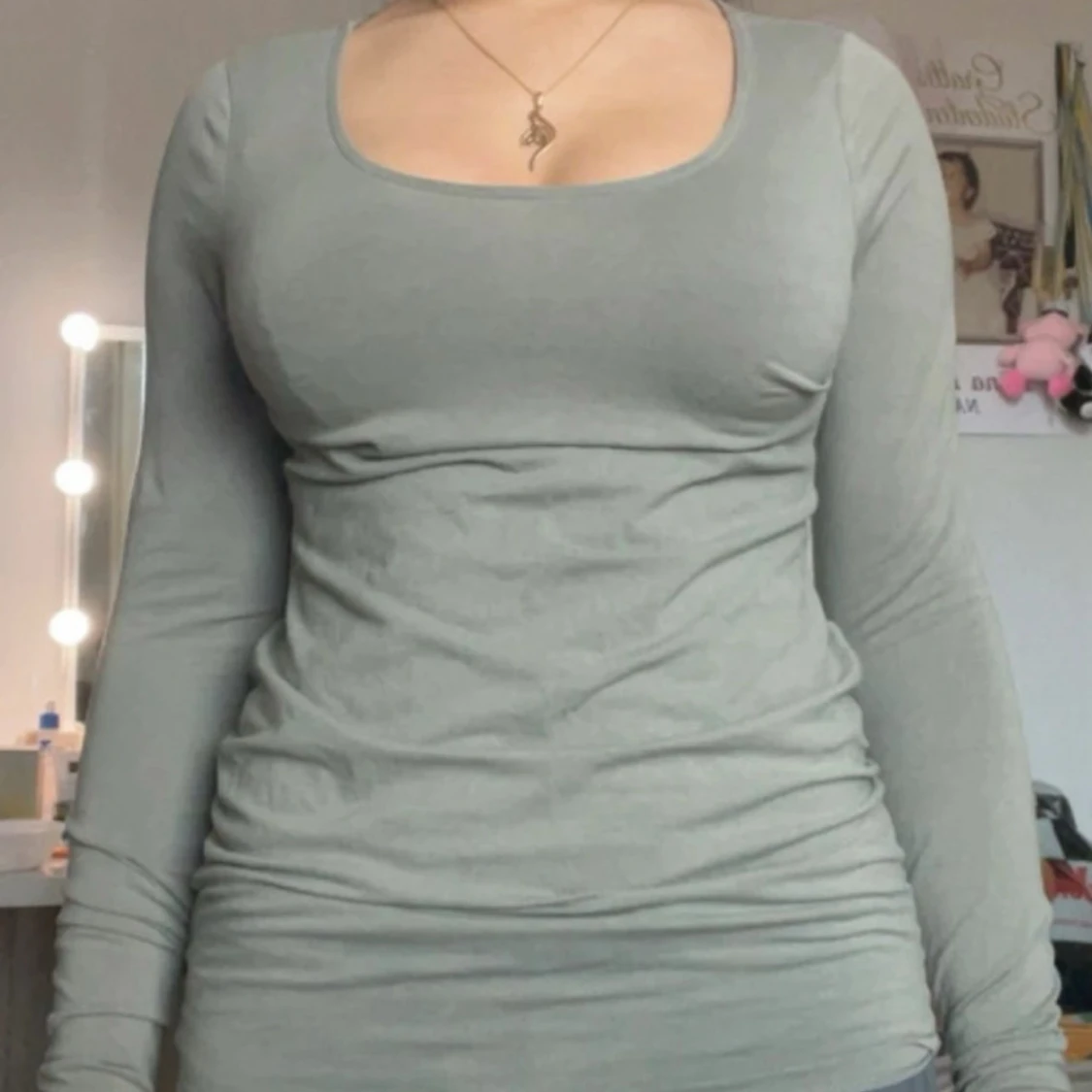 Grön långärmad topp från H&M