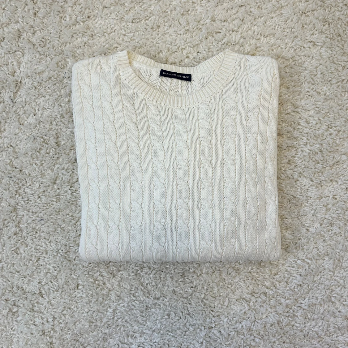 Vit stickad tröja Brandy Melville - 3