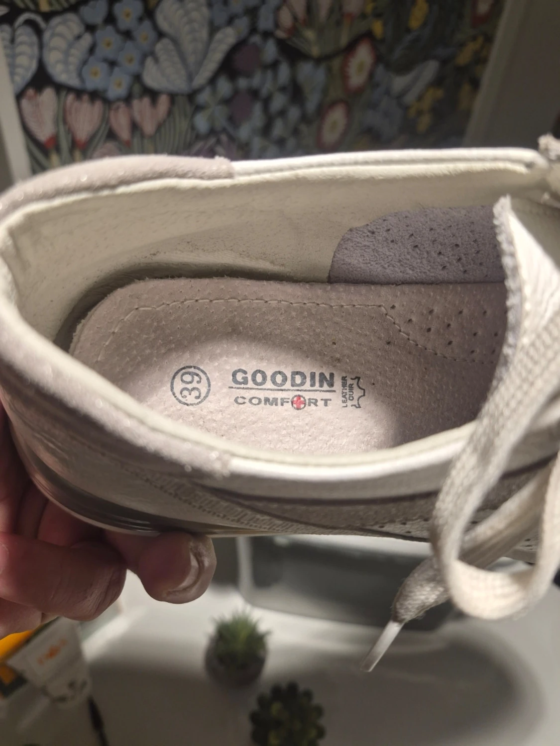 Goodin Comfort Sneakers, Vit/Silver, Storlek 39 - 5