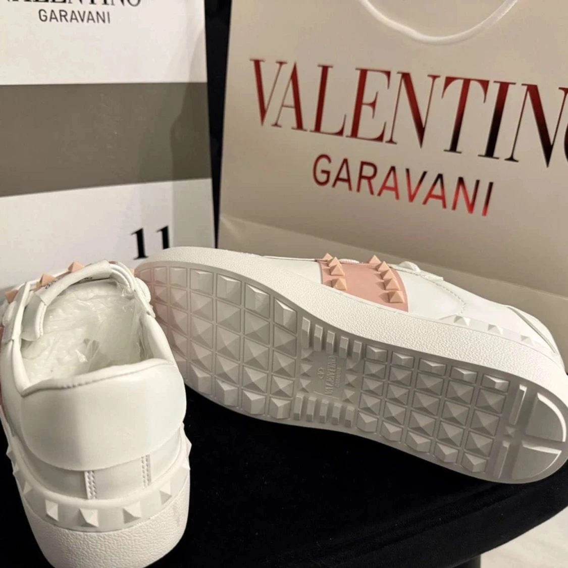 Valentino Rockstud sneakers vit/rosa - 1