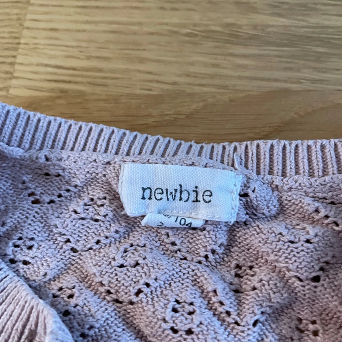 Ljusrosa kofta från Newbie i bomull - 2