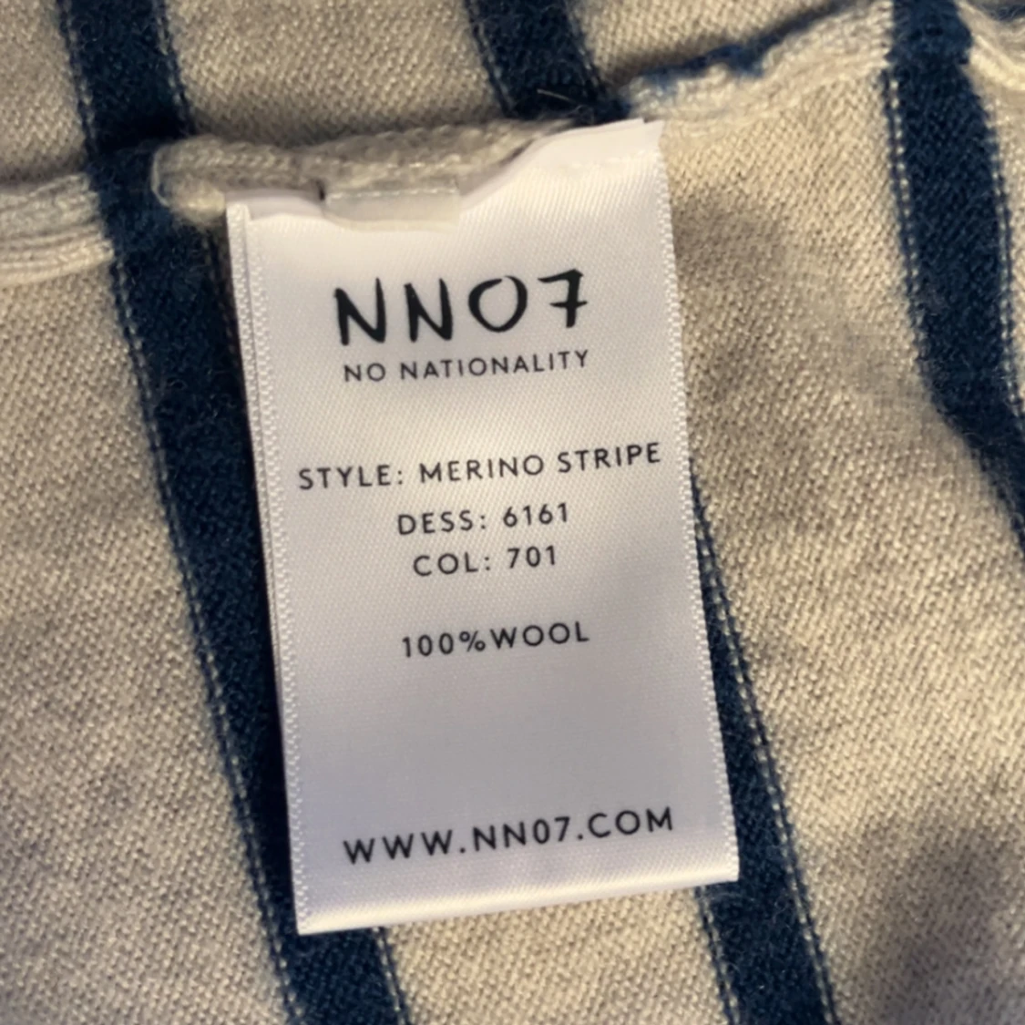 Randig merinoullströja från NN07 - 1