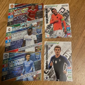 Panini FIFA 365 & UEFA Euro 2020 Limited Edition Fotbollskort - Samling av exklusiva Limited Edition fotbollskort med stjärnor som Jadon Sancho, David Alaba, Jack Grealish, Virgil van Dijk och Antoine Griezmann. Perfekt för unga fotbollsfans och samlare som vill ha något unikt och glittrande i sin kollektion.