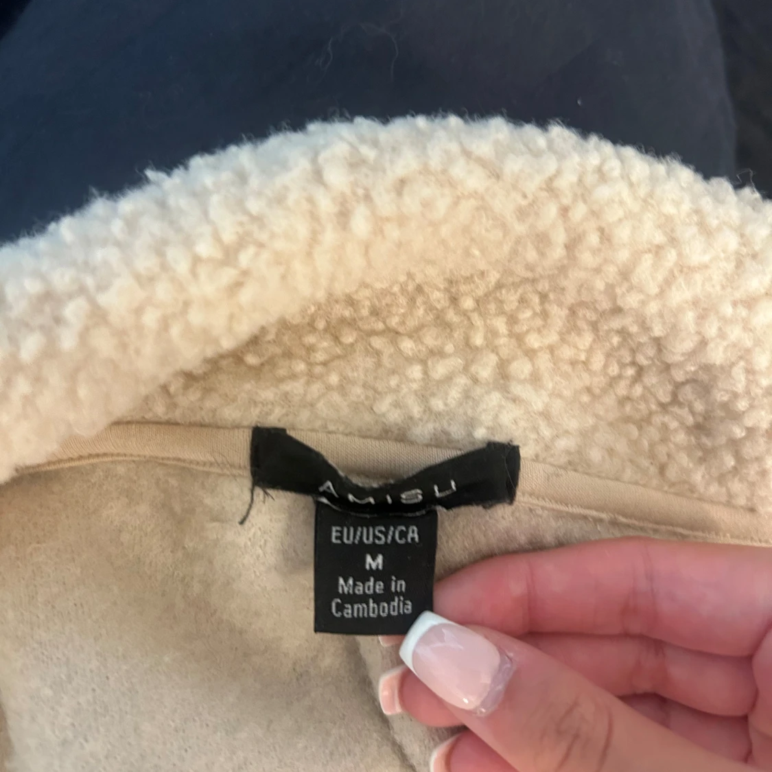 Beige teddyjacka från Amisu - 2