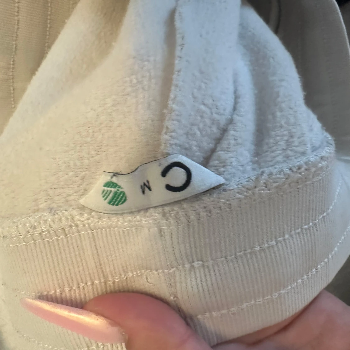 Vita mjukisbyxor med snörning, stl M - 2