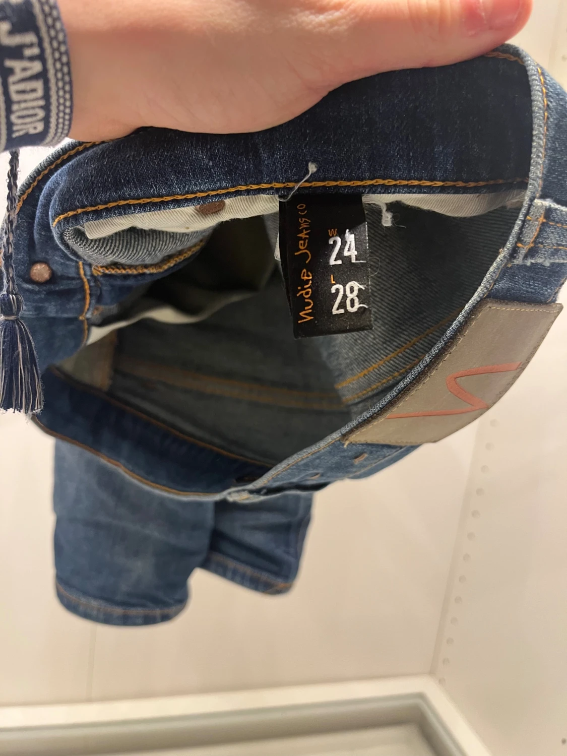 Nudie Jeans blå slim Jeans W24 L28  - 2