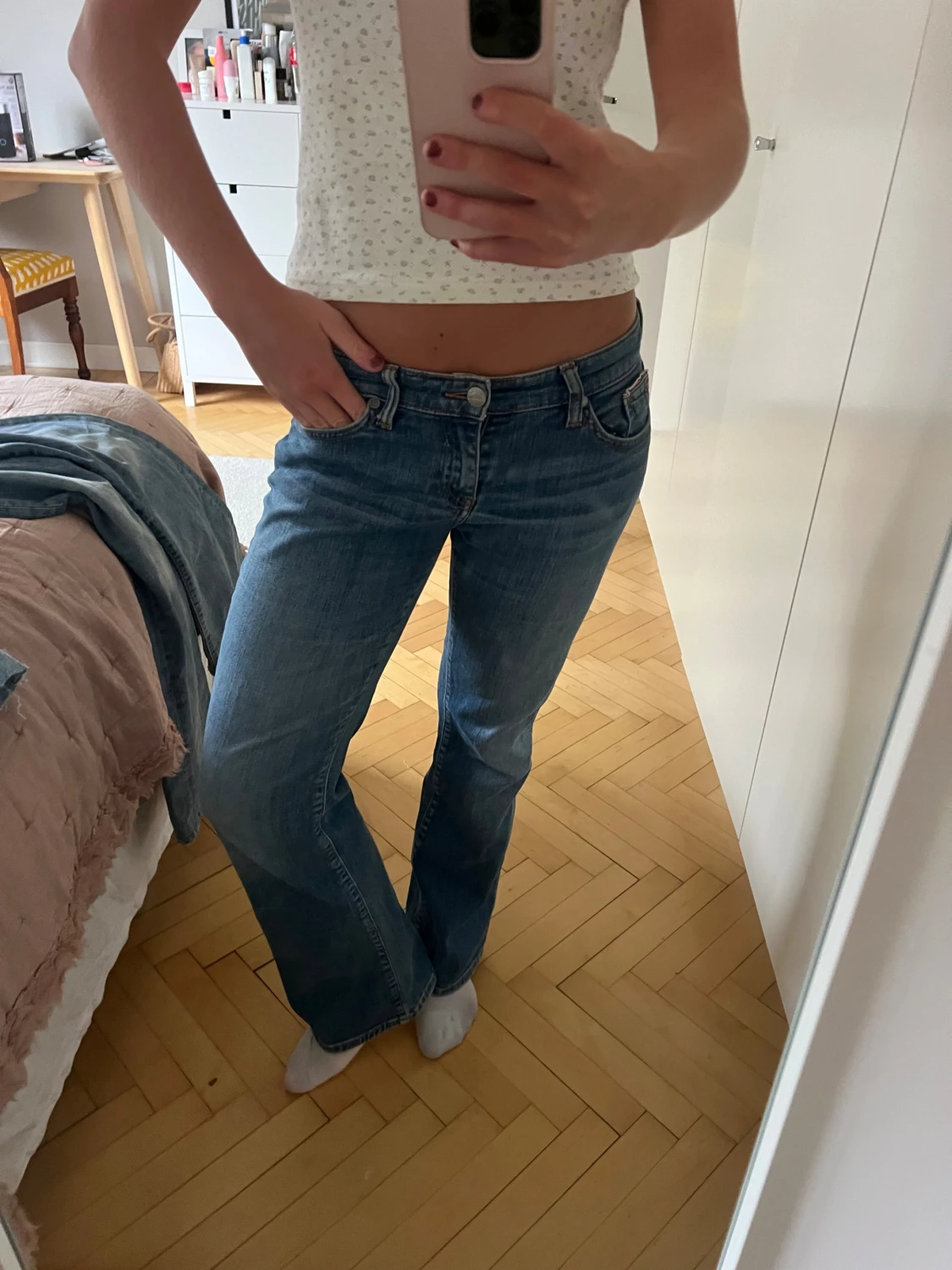 Blå bootcut jeans från Big Star - 1