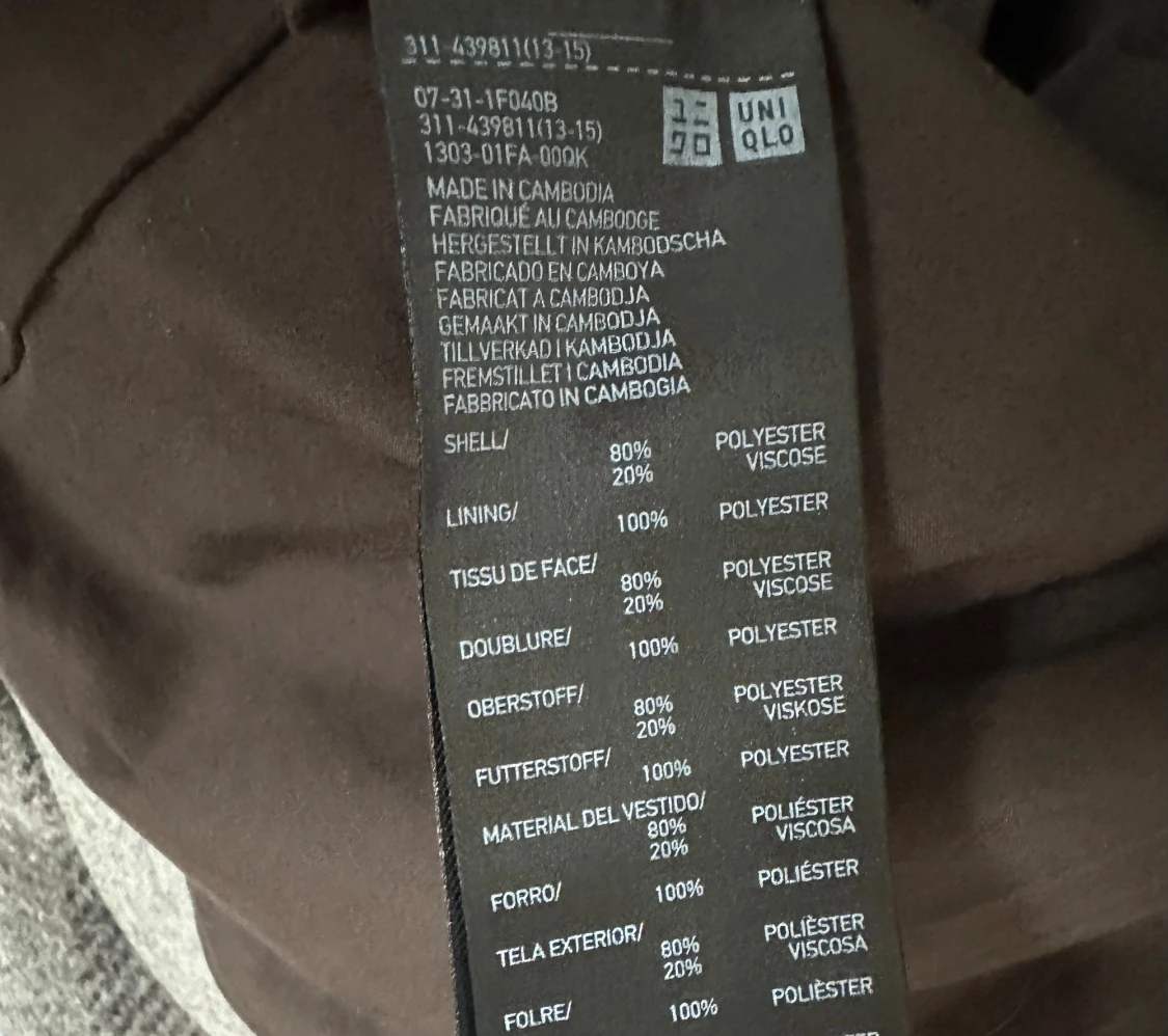 Rutig kort rock från Uniqlo, storlek L - 3