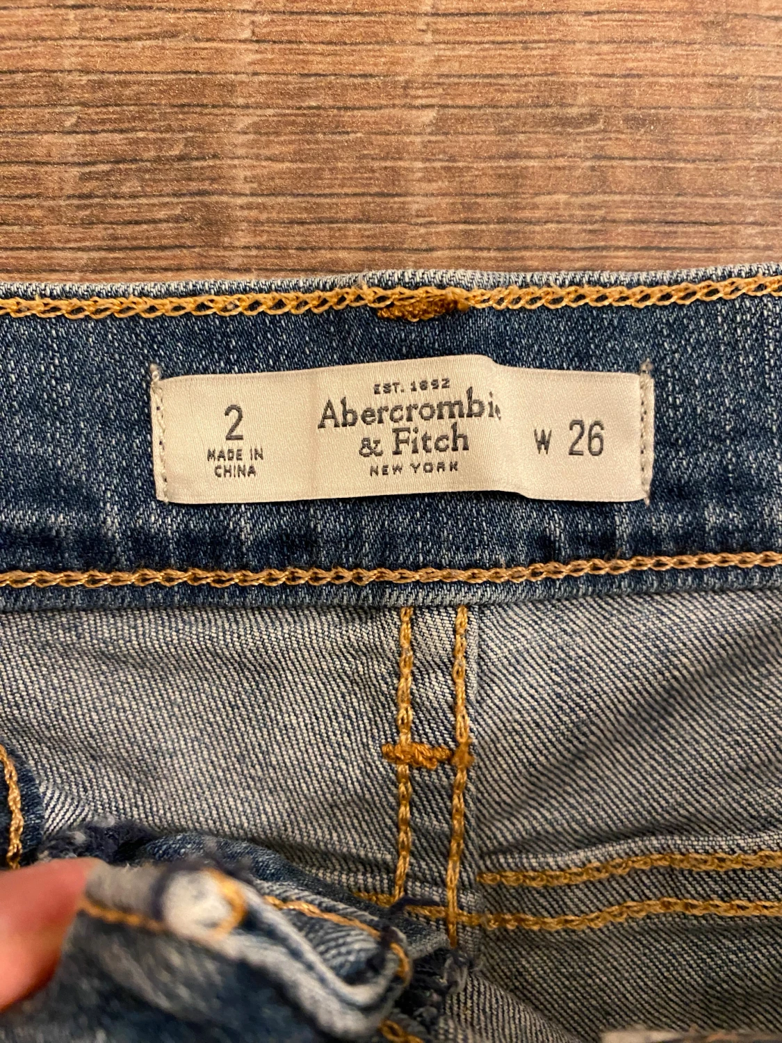 Blå jeansshorts Abercrombie & Fitch - 2