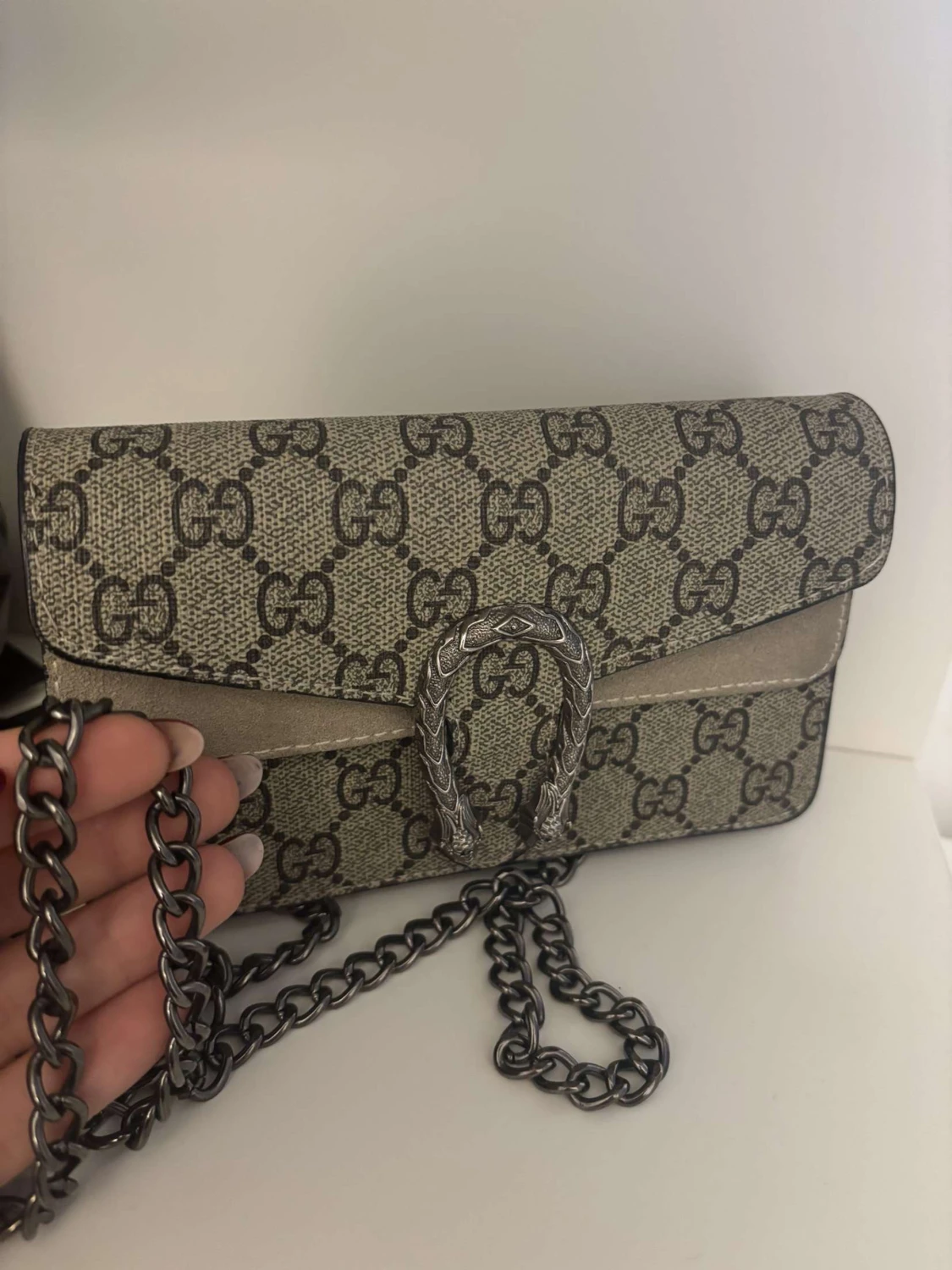 MINI Beige kuvertväska med kedja - 4