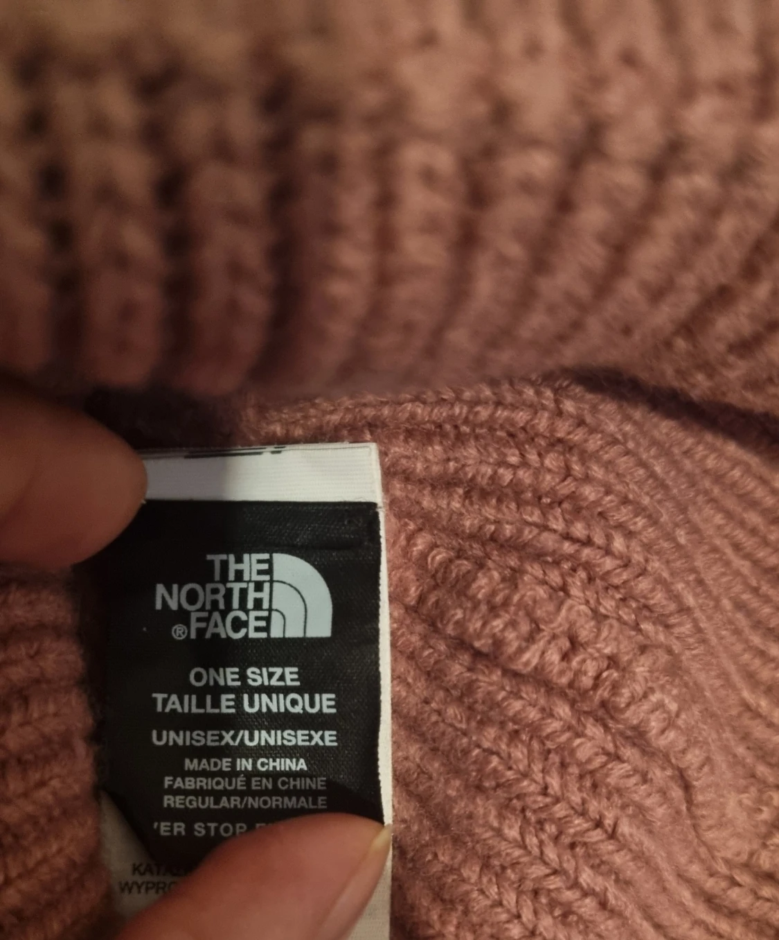 Rosa stickad mössa från The North Face - 2