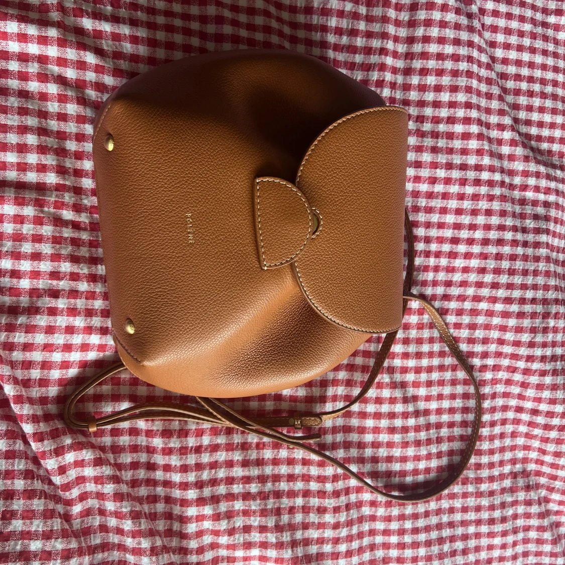 Brun axelväska från Polène i skinn - 1