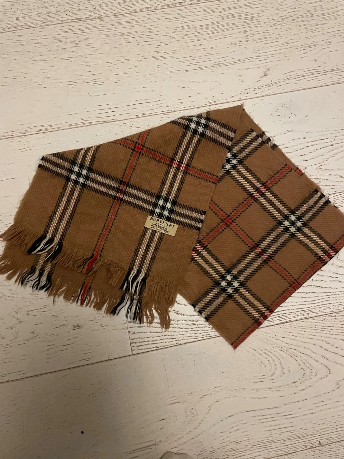 Burberry rutig halsduk i kashmir - 2