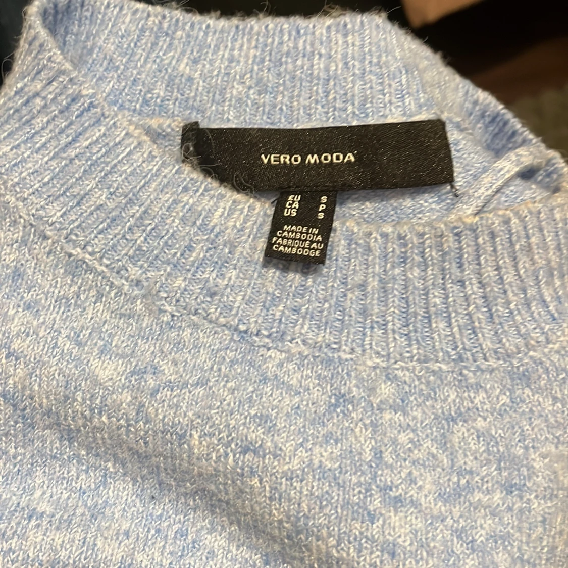 Ljusblå stickad tröja Vero Moda