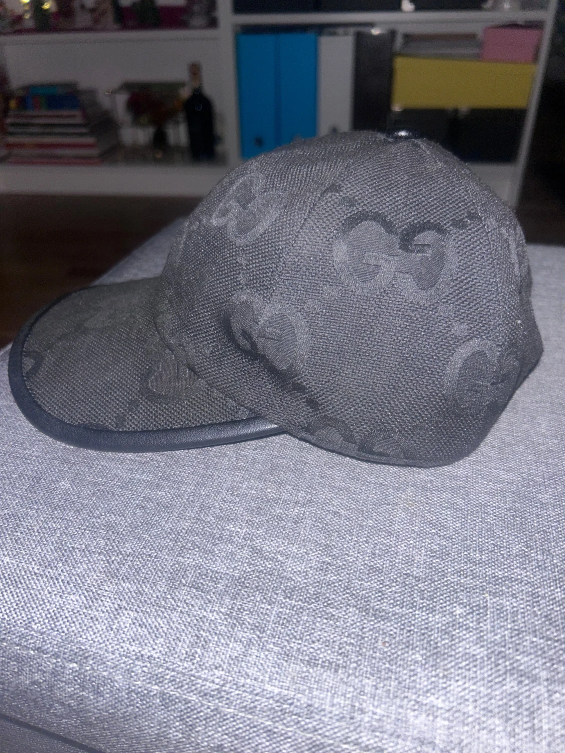 Svart Gucci keps med GG-mönster - 2