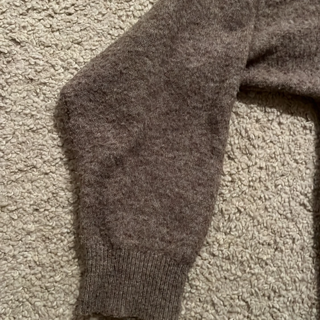 Beige stickad hoodie från Lindex XS - 3