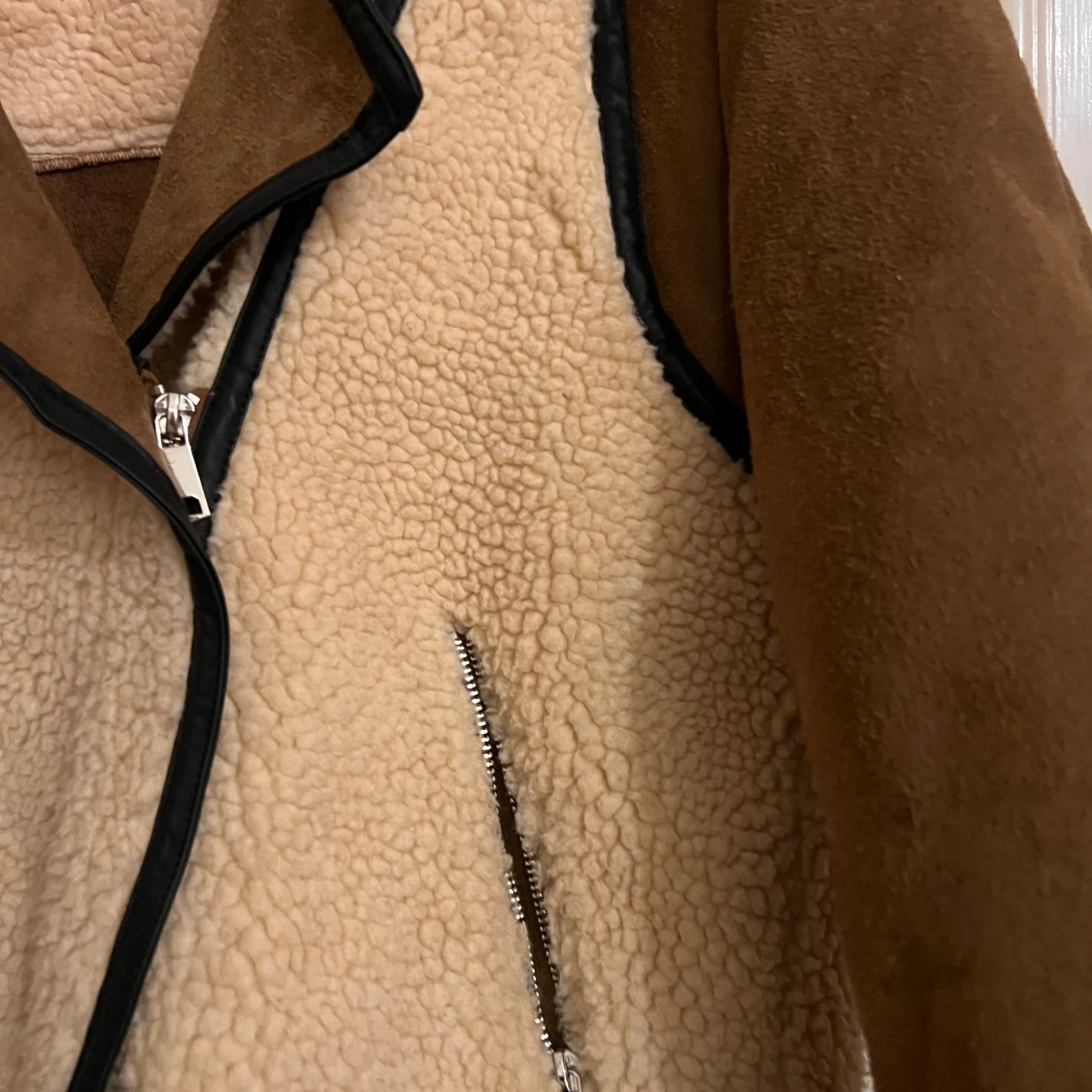 Beige teddyjacka  - 1