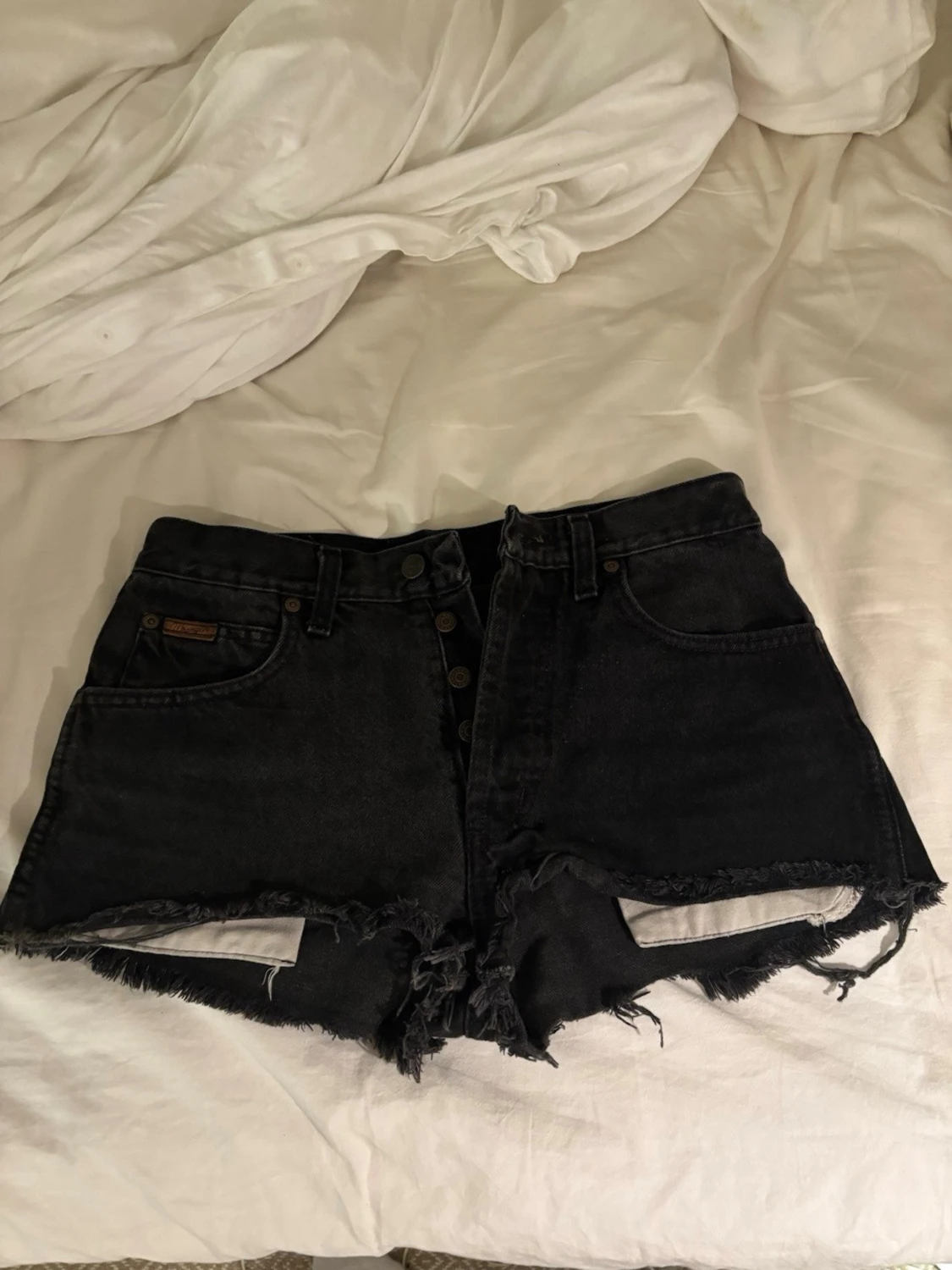 Svarta jeansshorts 