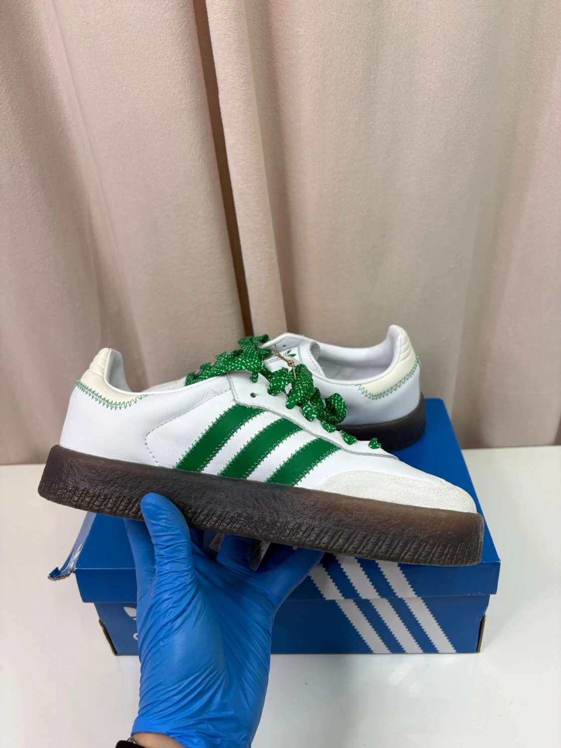 Adidas Samba sneakers vit/grön - 3