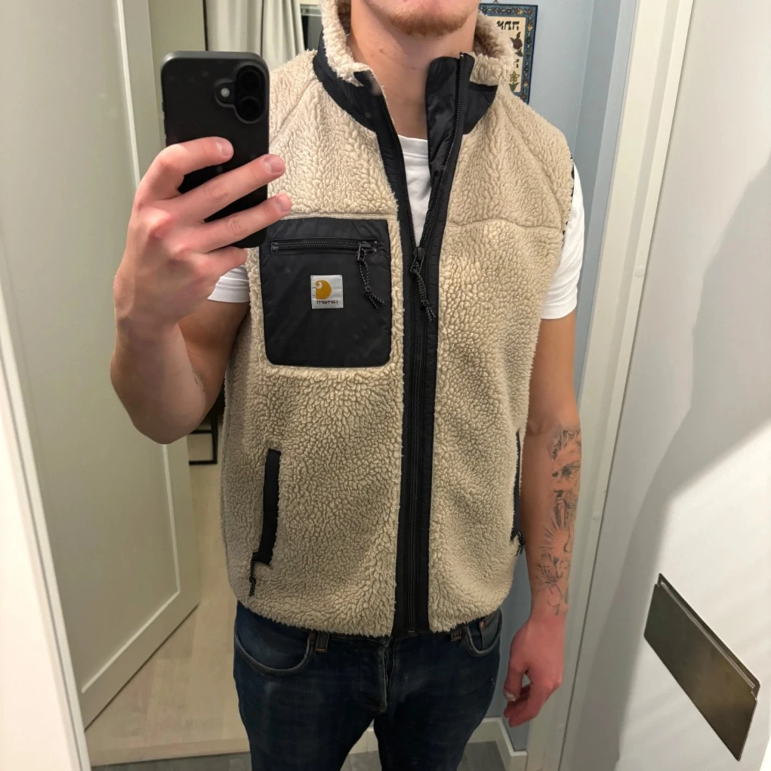 Beige fleeceväst från Carhartt WIP