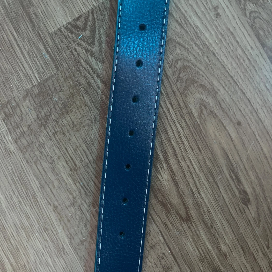 Blått skärp med H-spänne i silver - 3