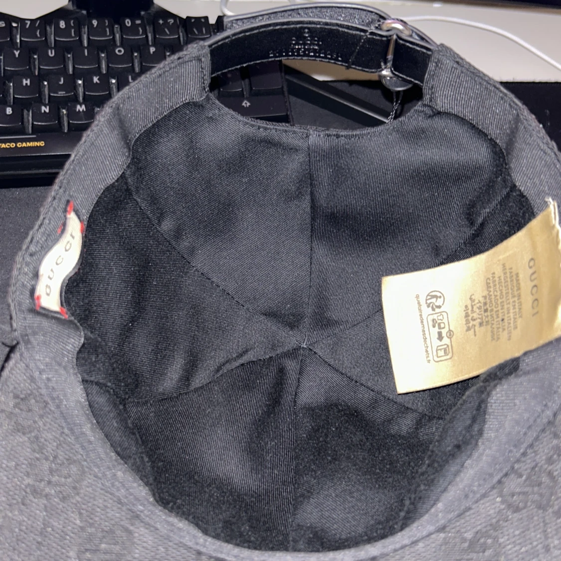 Svart keps från Gucci med GG-mönster - 3