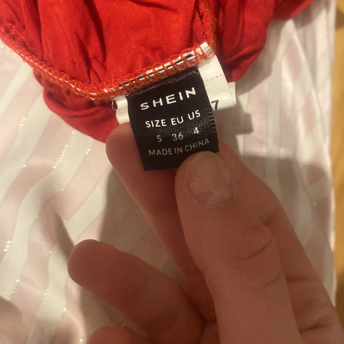 Röd spetslinnetopp från SHEIN - 3