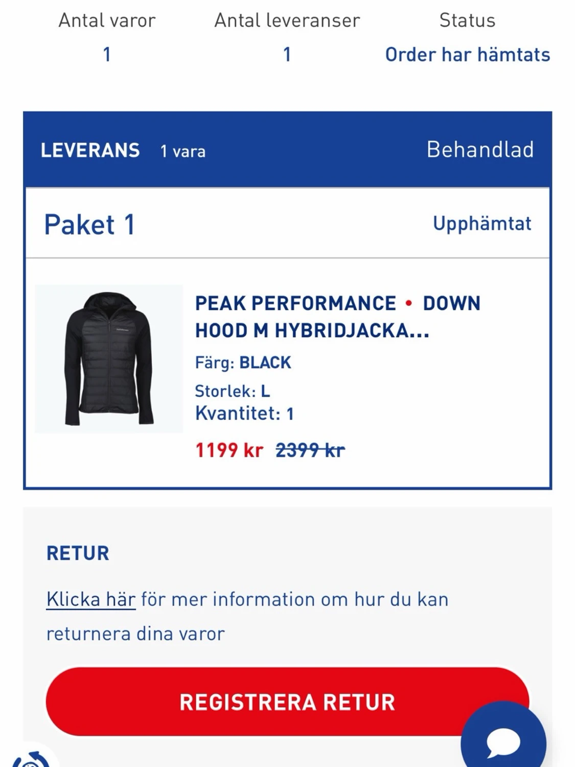 Svart pufferjacka Peak Performance - 4