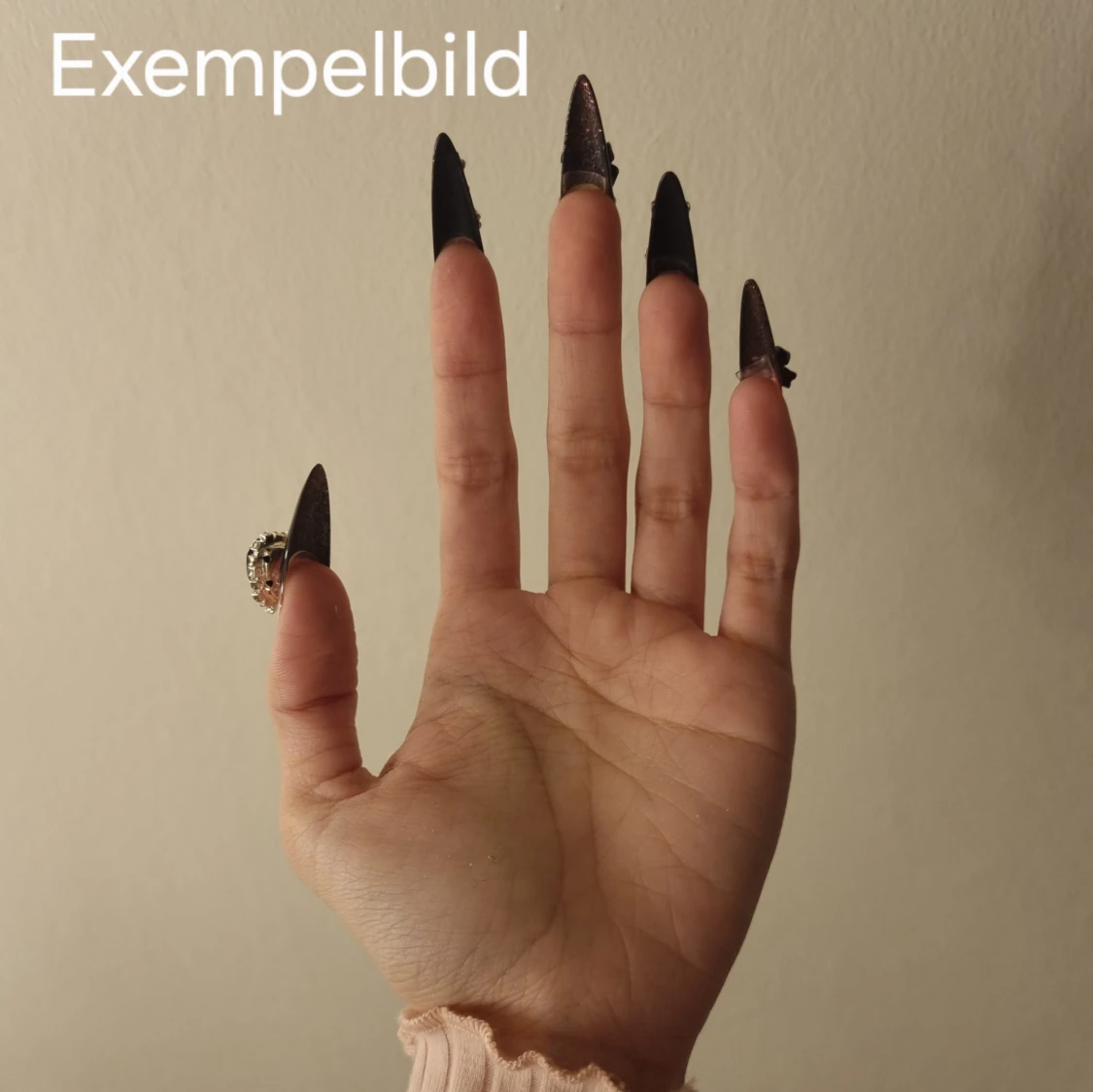 Handmade Gothic lösnaglar Strl M - 3