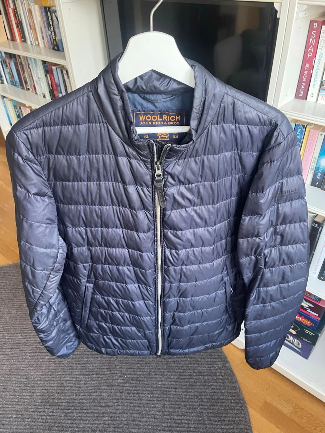 Woolrich quiltad lättviktsjacka / cardigan – strl S